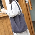 thumbnail image 3 of Women Corduroy Handbag Girls Grocery Shoulder Bag Large Capacity Tote Bags Gift, 3 of 21