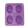 thumbnail image 4 of Molde de jabón Material de silicona púrpura 4 patrones Flexible suave fácil desmoldar DIY interesantes moldes de forma ovalada, 4 of 12