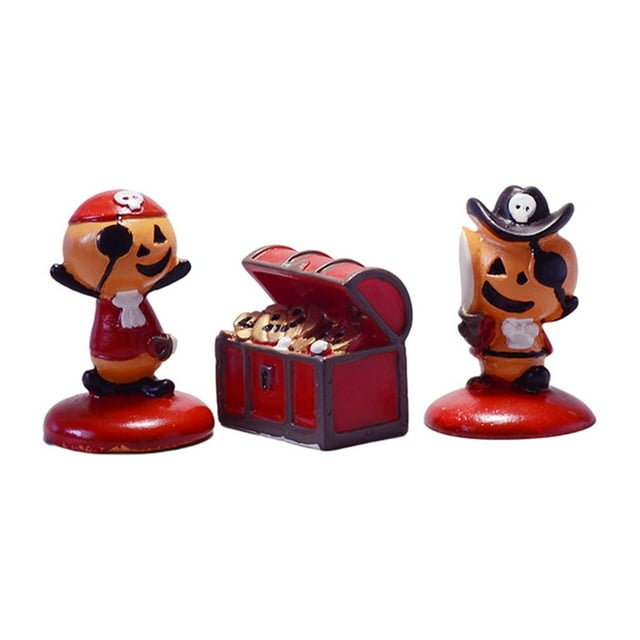 Miniatura de Halloween Zulema adornos 3 piezas muñeca de resina