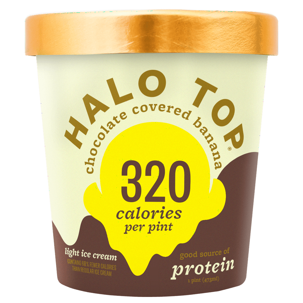 Halo Top Chocolate Covered Banana Ice Cream, 1 Pint
