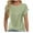 Green ., variant on Summer Savings Clearance 2025! BOVXNPU Plus Size Womens Summer Tops,Short Sleeve Tops for Women,Women's Casual Solid Color Round-Neck Short Sleeve Regular Pullover Shirt