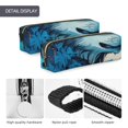 thumbnail image 4 of Fotbe Blue Iceberg Leaf Wolf Estuche para Lápices de Cuero con Estampado, Estuche con Cremallera Resistente, Organizador Compacto y Elegante para Papelería, 4 of 7