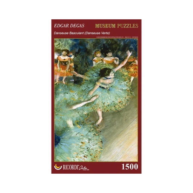 Rompecabezas RICORDI Edgar Degas Bailarina Verde 1500 Piezas 80 x 60 cm