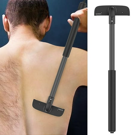 Portable Manual Back Hair Shaver Remover Razor for Men,XPREEN Adjustable Back Hair Removal Body Groomer Trimmer,Pain-Free Body Hair Shaver For Mens Grooming Perfect Wet or (Best Back Hair Trimmer)