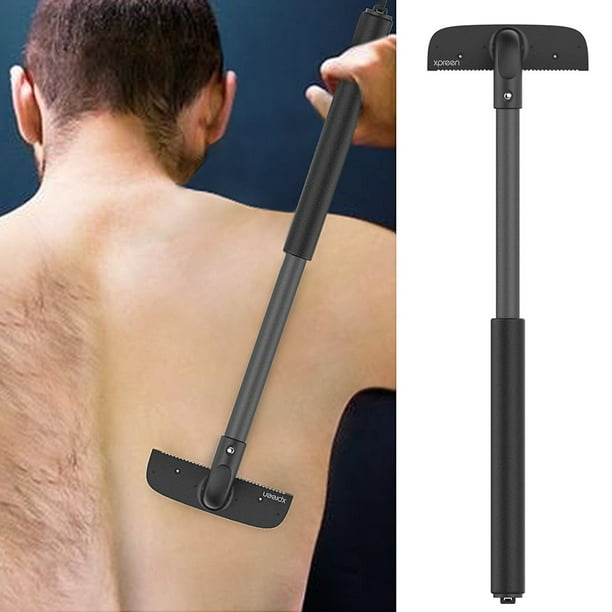 Portable Manual Back Hair Shaver Remover Razor for Men,XPREEN Adjustable Back  Hair Removal Body Groomer Trimmer,Pain-Free Body Hair Shaver For Mens  Grooming Perfect Wet or Dry 
