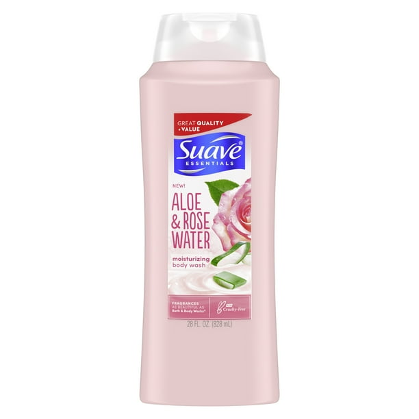 Suave Essentials Aloe & Rosewater Moisturizing Body Wash 28 oz