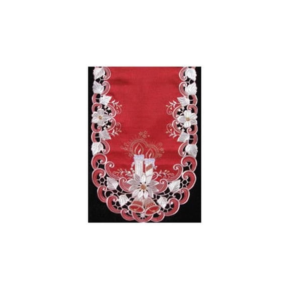 H9061-W White Lily Round Doily, 8 in.