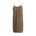thumbnail image 5 of QUNYINEY Midi Sundresses for Women Casual Beach Vacation Sleeveless Summer Solid House Dresses Loose Fit Backless Crew Neck Dresses, 5 of 7
