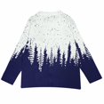 thumbnail image 4 of Chandails d'Hiver Grande Taille pour Femmes Mode Décontractée Imprimé de Noël Cardigan Veste Bleu Foncé m, 4 of 7