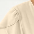 thumbnail image 5 of Yyeselk Women's Chiffon Bolero Shrug Cropped Cardigan Summer Ruffle Short Sleeve Open Front Ultra Light Sheer Cover Up Tops Khaki XL, 5 of 9