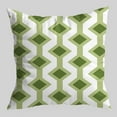 Silk Pillowcases Size Spring Green Retro Geometric Throw Pillow Cover