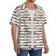 thumbnail image 2 of Balery Pig And Watermelon Camisa Casual de Manga Corta con Botones para Hombre, Texturizada, Estilo Cubano, para Playa, Verano-Large, 2 of 5