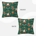 thumbnail image 3 of ZICANCN Santa Claus Candy Holiday Throw Pillow Covers, Bed Couch Sofa Knit Decorative Pillow Covers for Living Room Farmhouse, 22"x22", 3 of 8