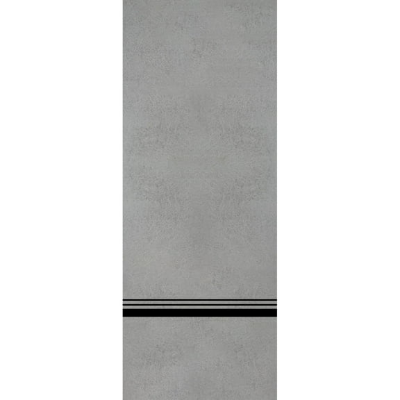 Slab Barn Door Panel 18 x 80 inches | Planum 0012 Concrete with Frosted Glass | Sturdy Finished Interior Doors | Pocket Closet Sliding