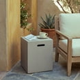 thumbnail image 2 of Mayfair Lightweight Concrete Outdoor Tank Holder Side Table, Light Gray, 2 of 14