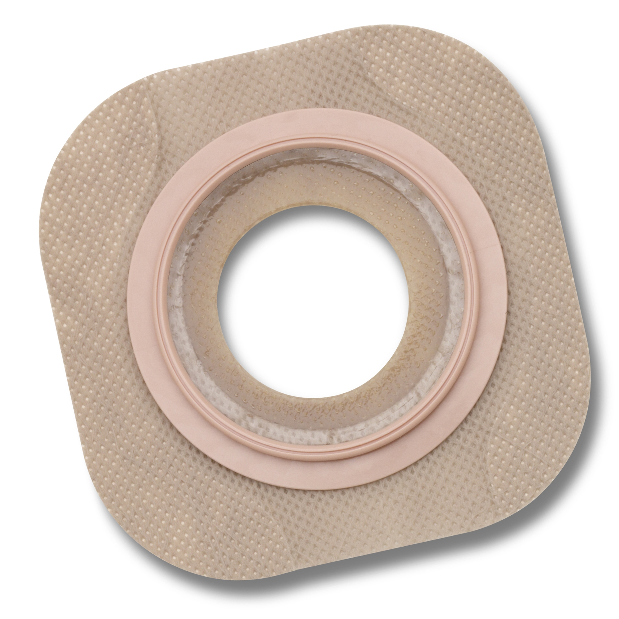 New Image FlexWear 1-1/8" Pre-Cut Flat Skin Barrier, 1-3/4" Flange, Tape Border, Green, Box of 5