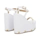 thumbnail image 5 of Sandalia De Plataforma Con Estoperoles Para Mujer Cabra Blanco Platonia EUGENIA-01-BLANCO, 5 of 8
