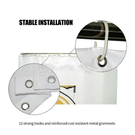 Shower Curtain Waterproof Polyester Fabric Bath Curtains 12