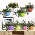 thumbnail image 3 of Visland Wall Hanging Planter Plants Basket Half Round Flower Holder Planter Pot with S Hooks Flower Pot Basket Container with Water Storage Space Design Container, 3 of 6