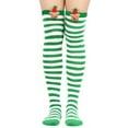 thumbnail image 1 of Calcetines hasta la rodilla de tubo largo de Navidad para mujer, liga a rayas, accesorios bonitos, fiesta de Navidad Fridja  nalpqowj28142, 1 of 5