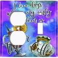 thumbnail image 4 of Metal Light Switch Plate Cover Tea or Coffee Problems Blue Purple COF019, 4 of 13