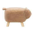 thumbnail image 3 of Talia the Teddy Bear Children's Stool, Brown Faux Fur, 3 of 7