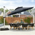 thumbnail image 2 of PURPLE LEAF 13FT Deluxe Round Patio Umbrella with Base, Large Offset Cantilever Umbrella with 360° Rotation, Grey, 2 of 14