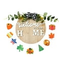 thumbnail image 2 of CNKOO Interchangeable Christmas Welcome Sign  Garden Wooden Circular Hanging Front, 2 of 6
