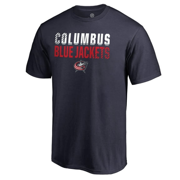 Men's Navy Columbus Blue Jackets Iconic Collection Fade Out T-Shirt
