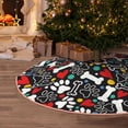 thumbnail image 5 of Daiia Paw And Bones Drawing Merry Christmas Tree Skirt , Xmas Large Lace-up Tree Skirt, Santa Snowflakes Rustic Home Decorations New Year Party Farmhouse Decor-36", 5 of 6
