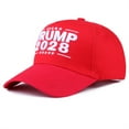 thumbnail image 2 of Trump 2028 Hat Make America Great Again Baseball Cap Donald Trump Take America Back Patriotic USA Adjustable Baseball Hat for Men Women(Red), 2 of 7