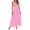 Pink dresses, variant on Summer Saving Wycnly Dresses for Women 2024 Summer Casual Empire Waist Tie Strap Loose Swing Maxi Sundress Solid Sleeveless V-Neck Long Formal Dresses for Women Orange XL