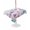 Sky Blue Pink Ivory, variant on Outdoor Tablecloth with Umbrella Hole for Patio/Picnic/Party/Camping, Blue Pink Flowers Waterproof Table Cloth Rectangle Table Cover Washable, Spring Garden Floral Watercolor (60"x 102")