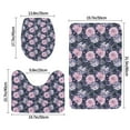 Bathroom Rugs Sets 3 Piece, Light pink flowers Soft Bath Mats for
