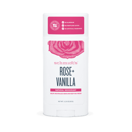 Schmidt's Rose + Vanilla Natural Deodorant Stick (2.65 oz.) (Best Rated Natural Deodorant)