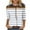 White-11, variant on Perfectbot Women Blouses Casual Crew Neck Solid Color Relaxed Fit 3/4 Sleeve Summer Going Out Trendy T-Shirts ,S-3XL