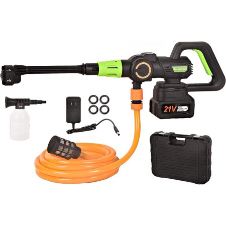 Cordless Pressure Washer with Grip,652 PSI Power Cleaner with 3-Speed Adjustment,6-in-1 Nozzle,21V Rechargeable 4.0Ah Battery High-Pressure Car Washer Gun for Home/Floor/Car Cleaning&Watering