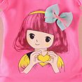 thumbnail image 3 of Toddler Girls Clothes 6M 12M 18M 24M 2T 3T 4T Summer Outfits Baby Kids Short Sleeve Cartoon Girl Print T-Shirt Tops Solid Shorts Sets, 3 of 6