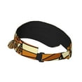 thumbnail image 3 of ZNDUO Sun Visor Hat,Sports Sun Visor Hats Polyester Twill Ball Adjustable Sun Caps for Men Women-Autumn Brown Abstract Mosaic Pattern, 3 of 8