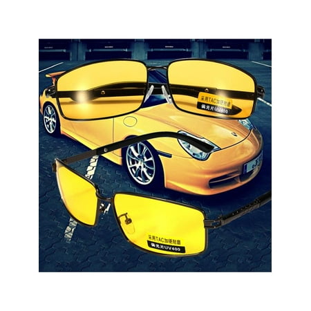 Yellow Lens Polarized Sunglasses Anti-UV Night Vision Glasses Eyewear Sports Driving Cycling Riding Goggles