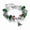 Green, variant on Murano and Crystal Christmas Charm Bracelet