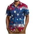 thumbnail image 2 of Mens 4th of July Shirts Memorial Day Shirt Tshirts Shirts for Men Memorial Day Patriotic T Shirts for Men Men's Casual Shirt Short Sleeve Vintage Bowling Shirt Summer Shirts Button Up Shirt, 2 of 5
