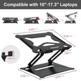 thumbnail image 3 of Fuleadture Laptop Stand, Ergonomic Height Angle Adjustable Portable Laptop Riser,Aluminum-Black, 3 of 5