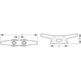 thumbnail image 2 of Sea-Dog 046108-1 Aluminum Flat Head Open Base Cleat - 8", 2 of 2