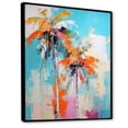 thumbnail image 2 of Designart "A Single Palm Tree VI" Floral Floater Framed Canvas Wall Art, 2 of 7