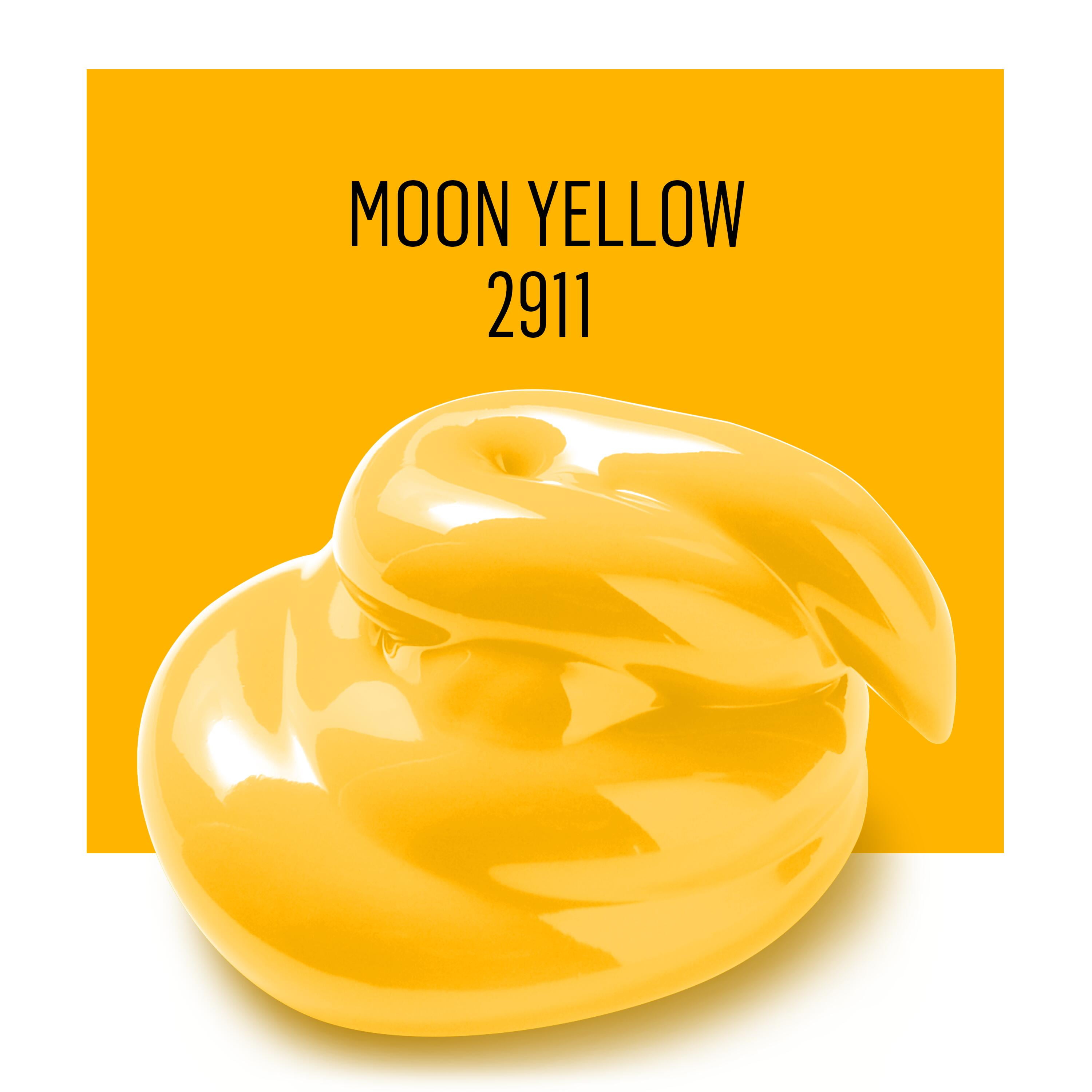 (2 pack) FolkArt Multi-Surface Acrylic Craft Paint, Satin Finish, Moon Yellow, 2 fl oz