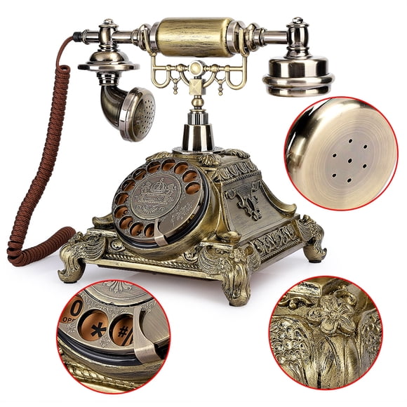 Teléfono Vintage,Tocadiscos Clásico De Resina Epoxi Decoración De Teléfono Características Mejoradas