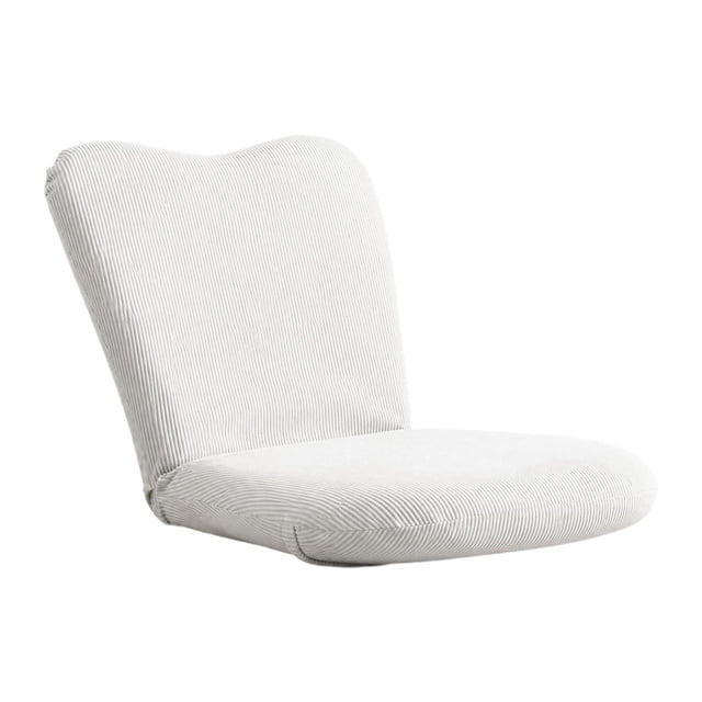 Sillón reclinable plegable para suelo, ideal para leer, jugar o relajarse. Blanco grisáceo