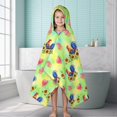 thumbnail image 6 of Rooster and Sunflower Green Pattern Hooded Bath Towel Wrap for Teens Ages 3 To 12, Soft Lightweight Quick Dry Microfiber Bath Beach Pool, 60"x35", 6 of 6