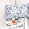 thumbnail image 4 of Balery Retro ice blue snowflakes Funda de Cojín Estampada, Regalos para Mujeres, Regalos de Amor para Ella, Regalos para Novia o Esposa, Funda de Almohada-20"x30", 4 of 6